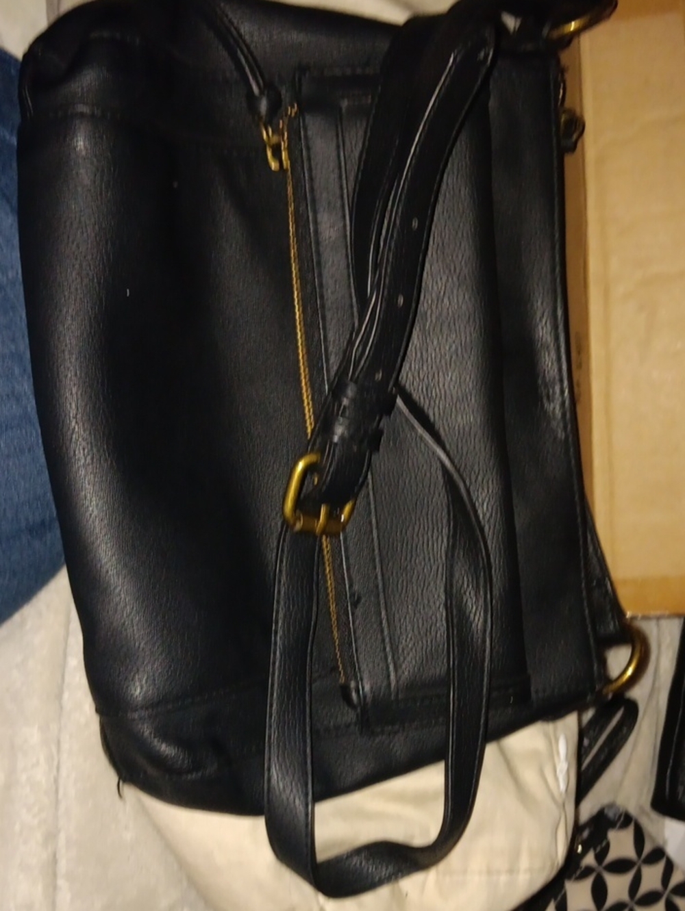 Classic Black Leather Sonoma Shoulder Bag